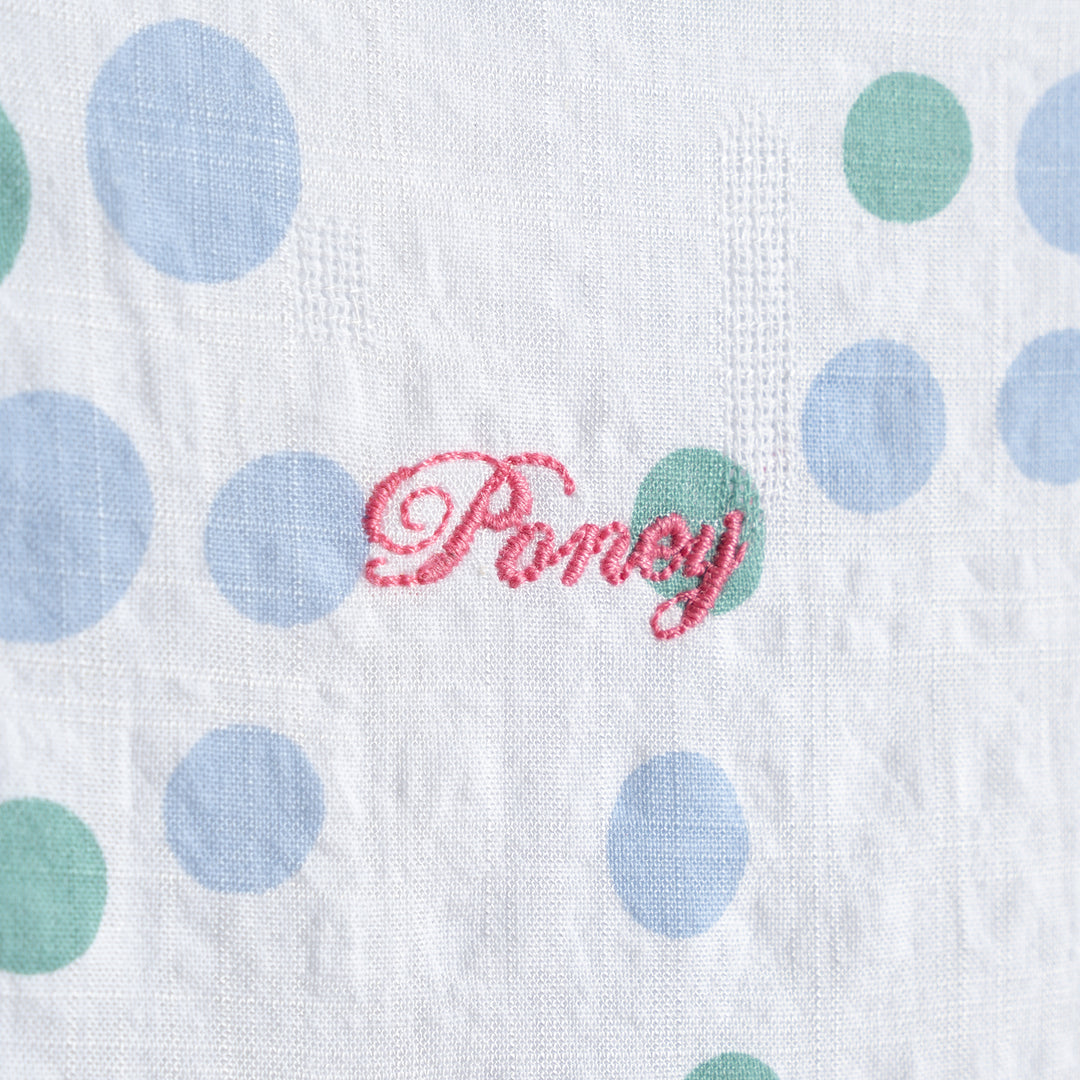 Poney Girls Pastel Artistic Dots Ruffled Sleeve Dress