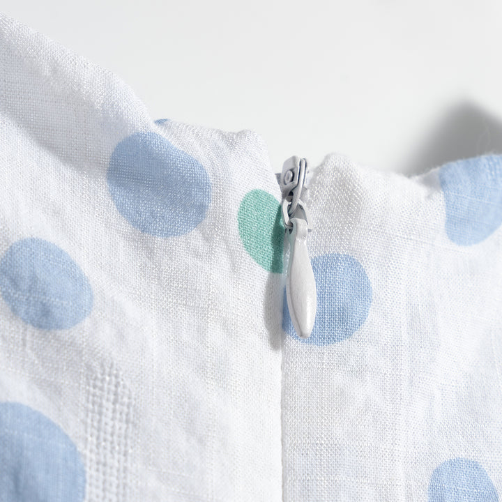Poney Girls Pastel Artistic Dots Ruffled Sleeve Dress