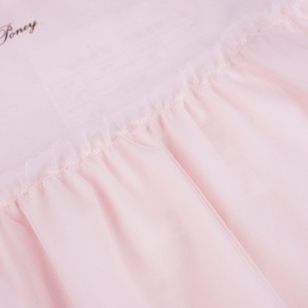 Poney Girls Pink Asymmetric Sleeveless Tee