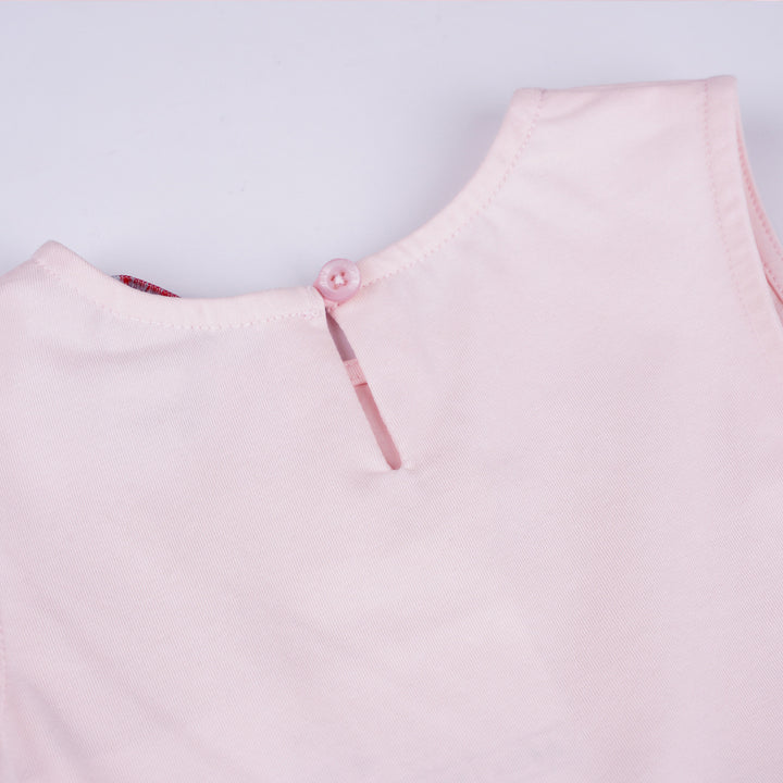Poney Girls Pink Asymmetric Sleeveless Tee