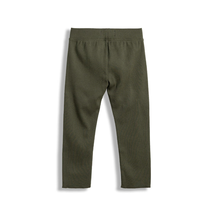 Poney Girls Ribs Army Green Leggings