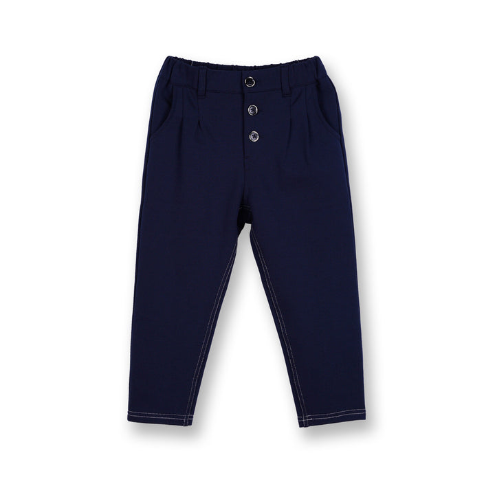 Poney Girls Navy Buttoned Long Pants