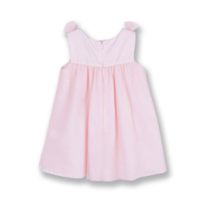 Poney Girls Light Pink Tulle Dress with Ribbon