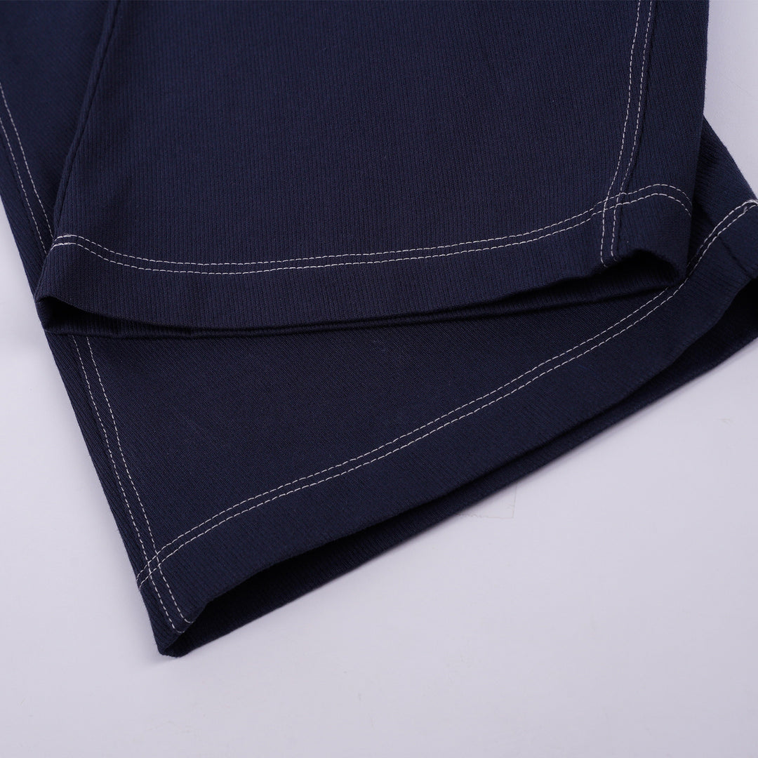 Poney Girls Navy Buttoned Wide Leg Long Pants