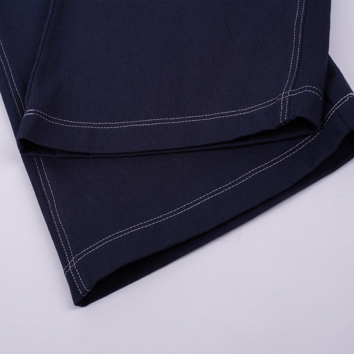 Poney Girls Navy Buttoned Wide Leg Long Pants