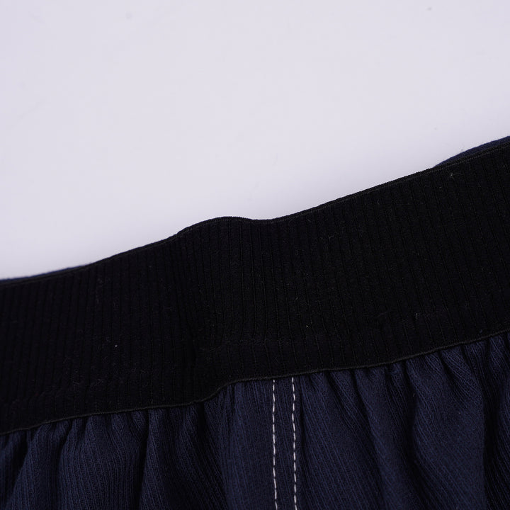 Poney Girls Navy Buttoned Wide Leg Long Pants