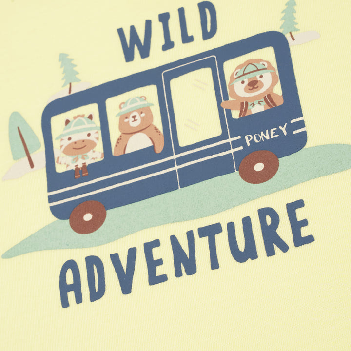 Poney Boys Wild Animals Adventure Short Sleeve Tee