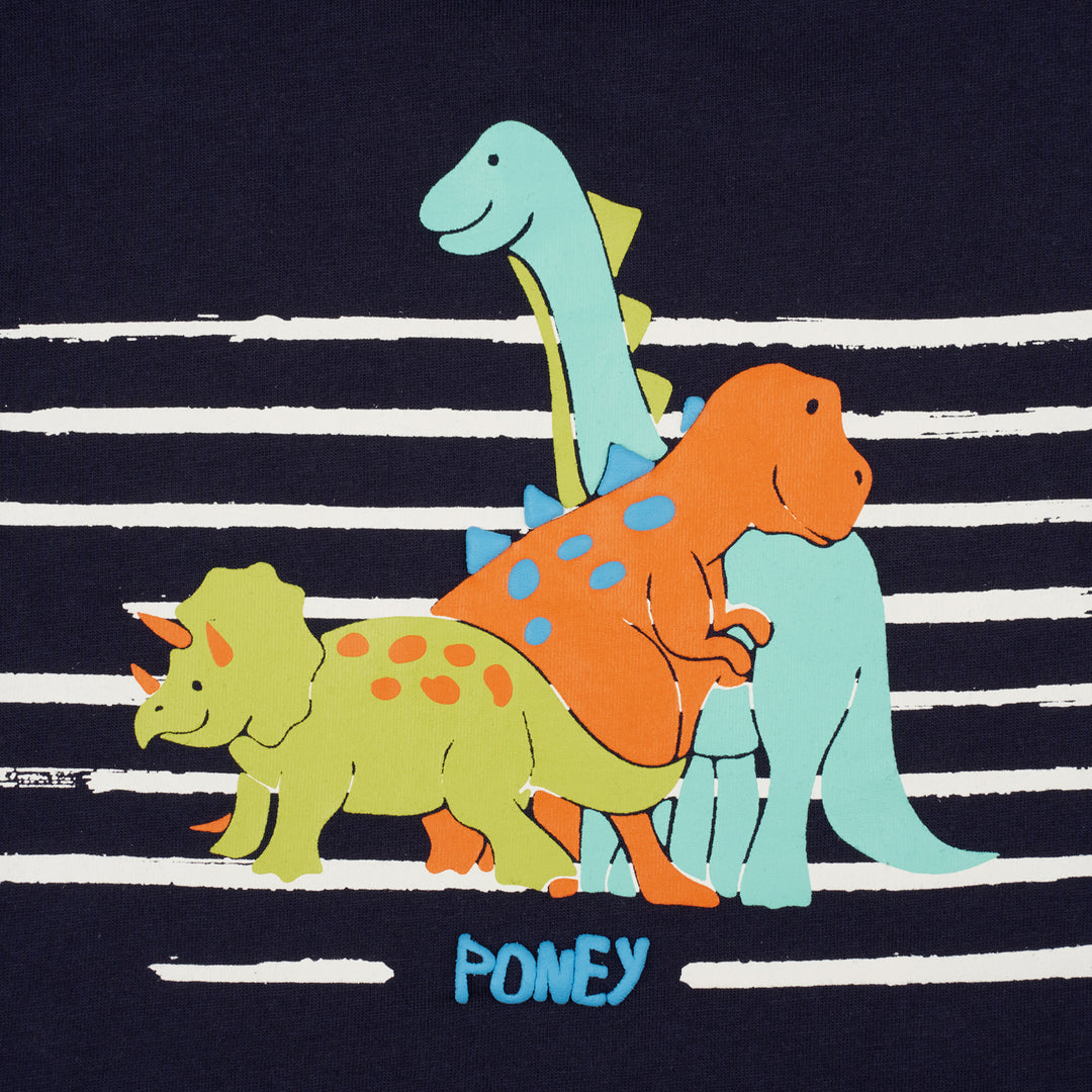 Poney Boys Neon Dinos Party Short Sleeve Tee