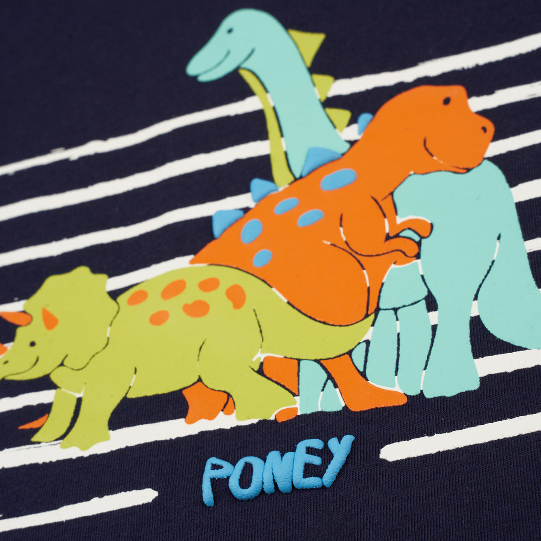 Poney Boys Neon Dinos Party Short Sleeve Tee