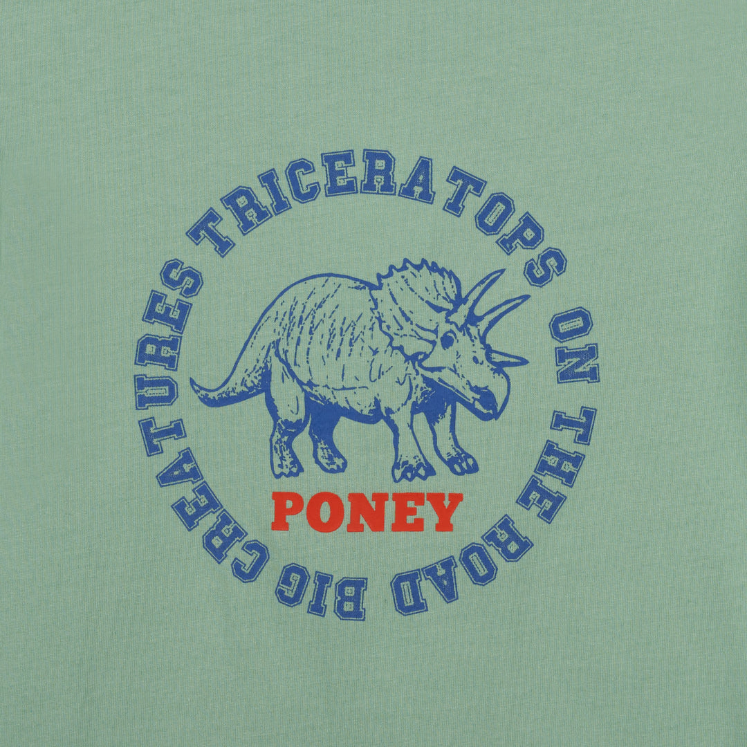 Poney Boys Triceratops On The Road Short Sleeve Tee