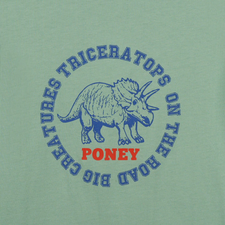 Poney Boys Triceratops On The Road Short Sleeve Tee