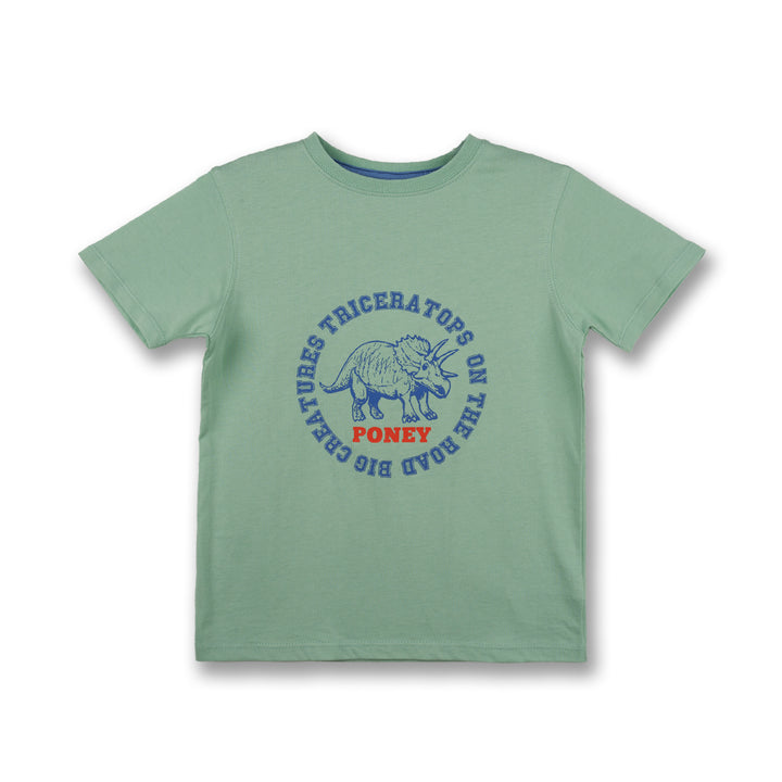 Poney Boys Triceratops On The Road Short Sleeve Tee