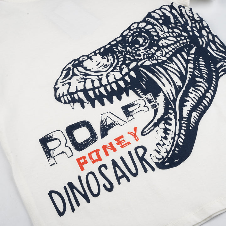 Poney Boys Roar Dinosaur Short Sleeve Tee