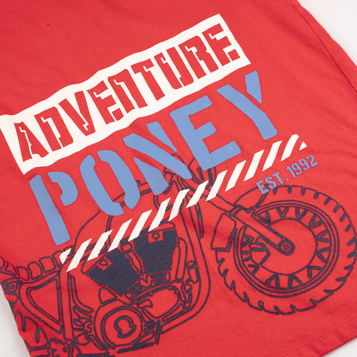 Poney Boys Adventure Bike Short Sleeve Tee
