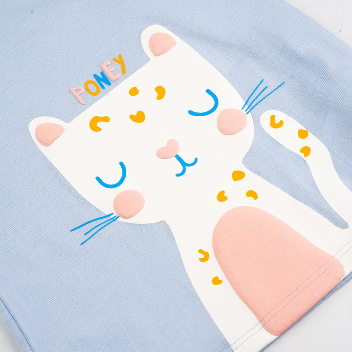 Poney Girls Bonnie's Sleepy Cat Short Sleeve Tee