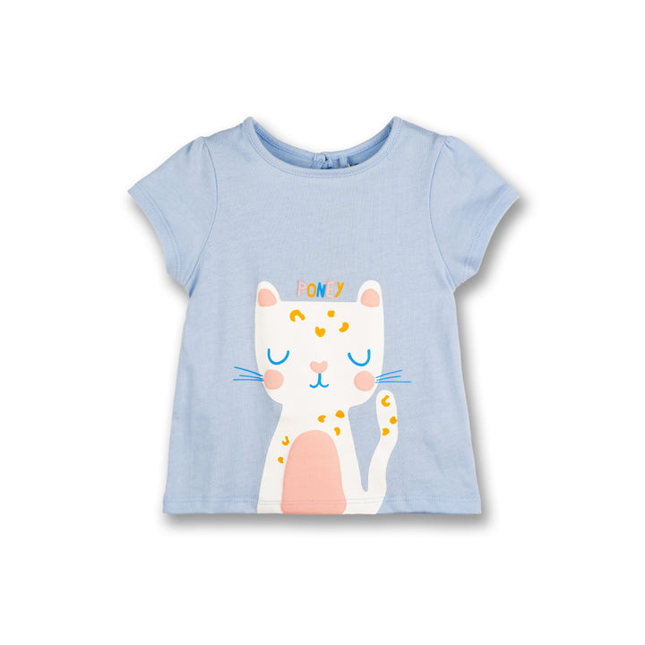 Poney Girls Bonnie's Sleepy Cat Short Sleeve Tee