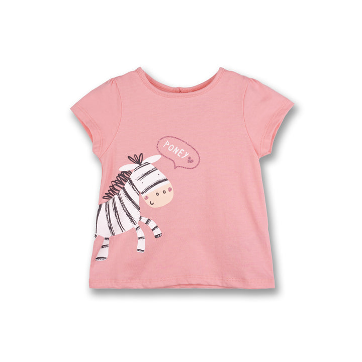 Poney Girls Baby Zebra Short Sleeve Tee