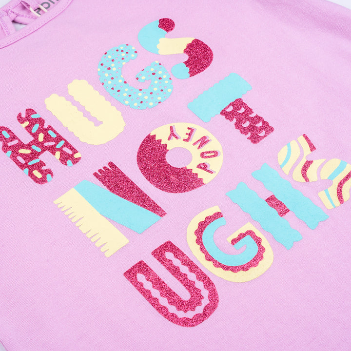 Poney Girls Hugs Not Ughs Short Sleeve Tee