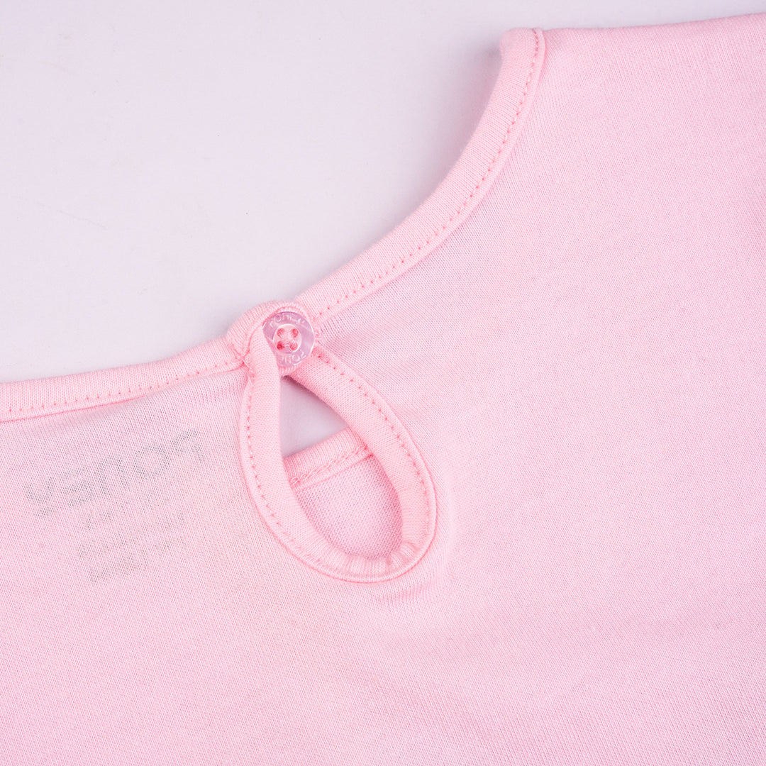 Poney Girls Pink Poney Logo Short Sleeve Tee