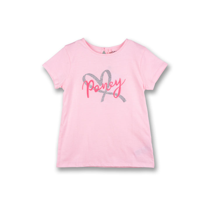 Poney Girls Pink Poney Logo Short Sleeve Tee