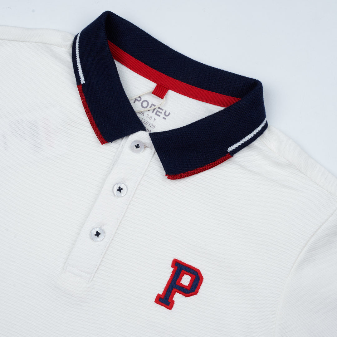 Poney Boys Classic Icon White Short Sleeve Polo
