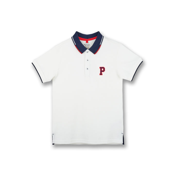 Poney Boys Classic Icon White Short Sleeve Polo
