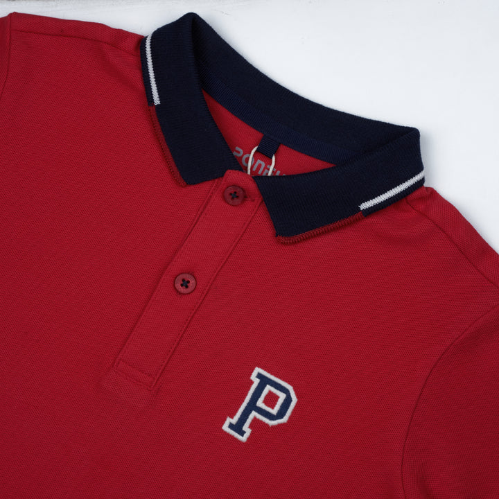 Poney Boys Classic Icon Red Short Sleeve Polo