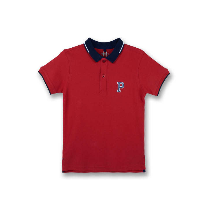 Poney Boys Classic Icon Red Short Sleeve Polo