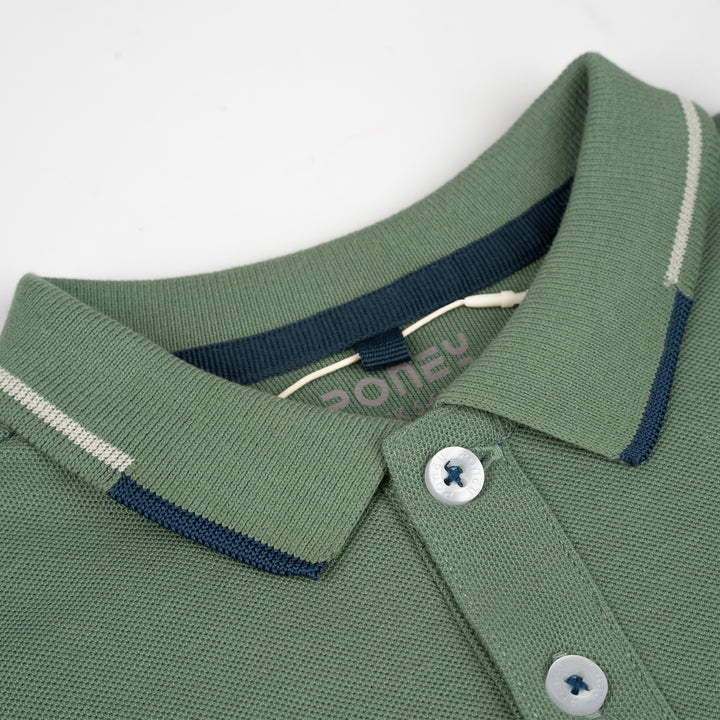Poney Boys Green Classic Icon Short Sleeve Polo