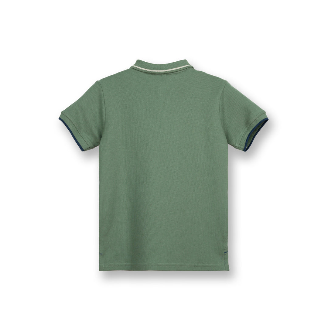 Poney Boys Green Classic Icon Short Sleeve Polo