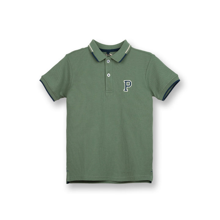 Poney Boys Green Classic Icon Short Sleeve Polo