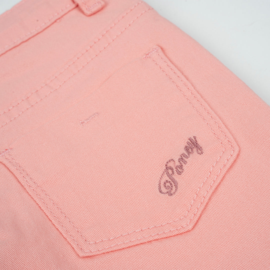 Poney Girls Pink Capri Slim Pants