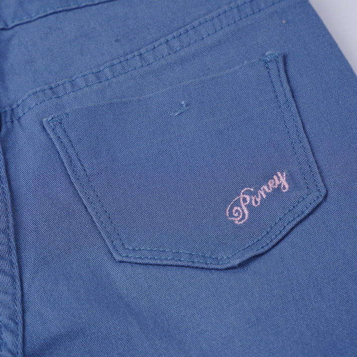 Poney Girls Dark Blue Capri Slim Pants