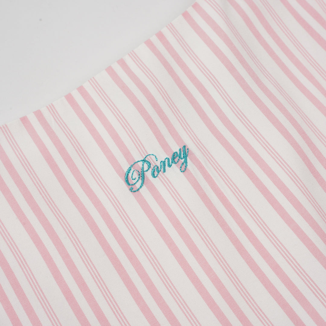 Poney Girls Pink Princess Stripe Sleeveless & Short Sleeve Dress