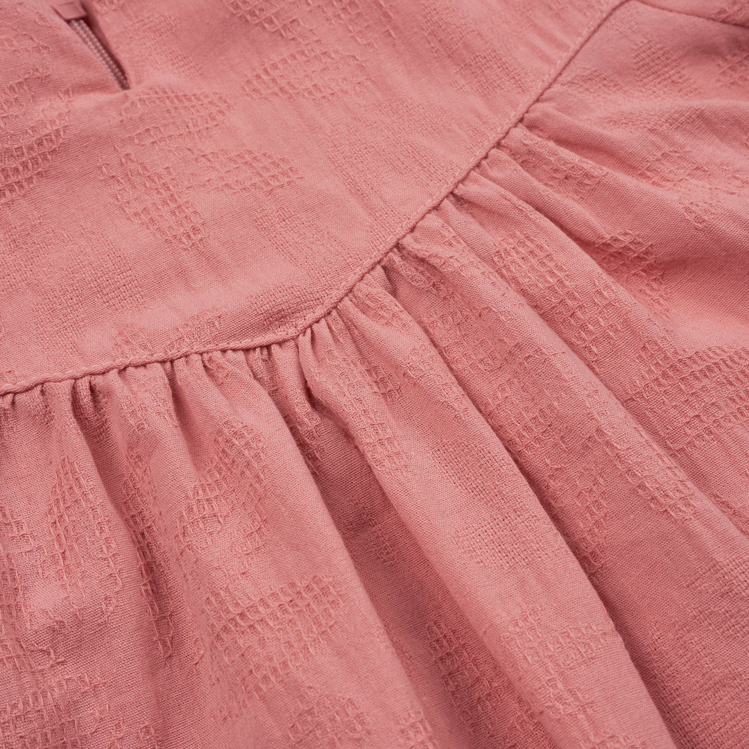 Poney Girls Pink Marshmallow Quarter Sleeve Dress
