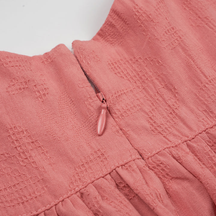 Poney Girls Pink Marshmallow Quarter Sleeve Dress