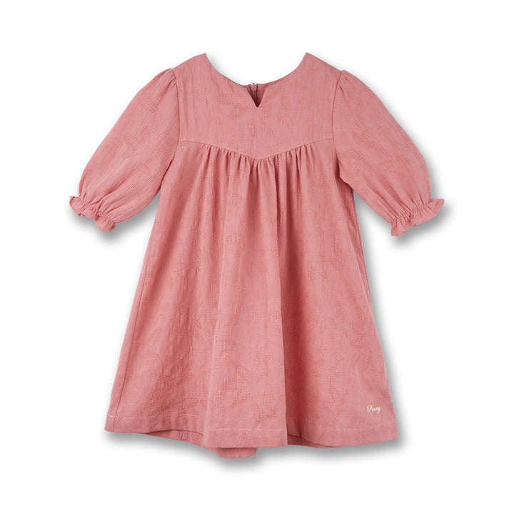 Poney Girls Pink Marshmallow Quarter Sleeve Dress