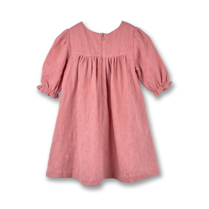 Poney Girls Pink Marshmallow Quarter Sleeve Dress
