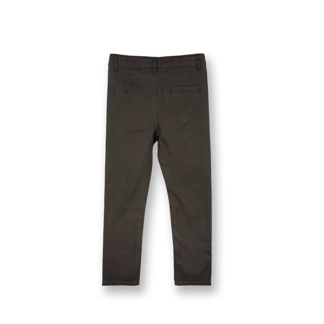 Poney Boys Dark Grey Zip-Up Long Pants