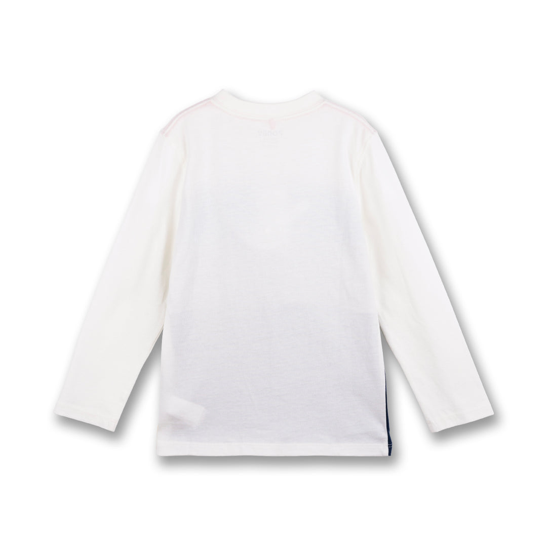 Poney Boys Cream Cut & Sew Long Sleeve Tee