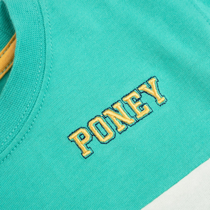 Poney Boys Green Cut & Sew Long Sleeve Tee