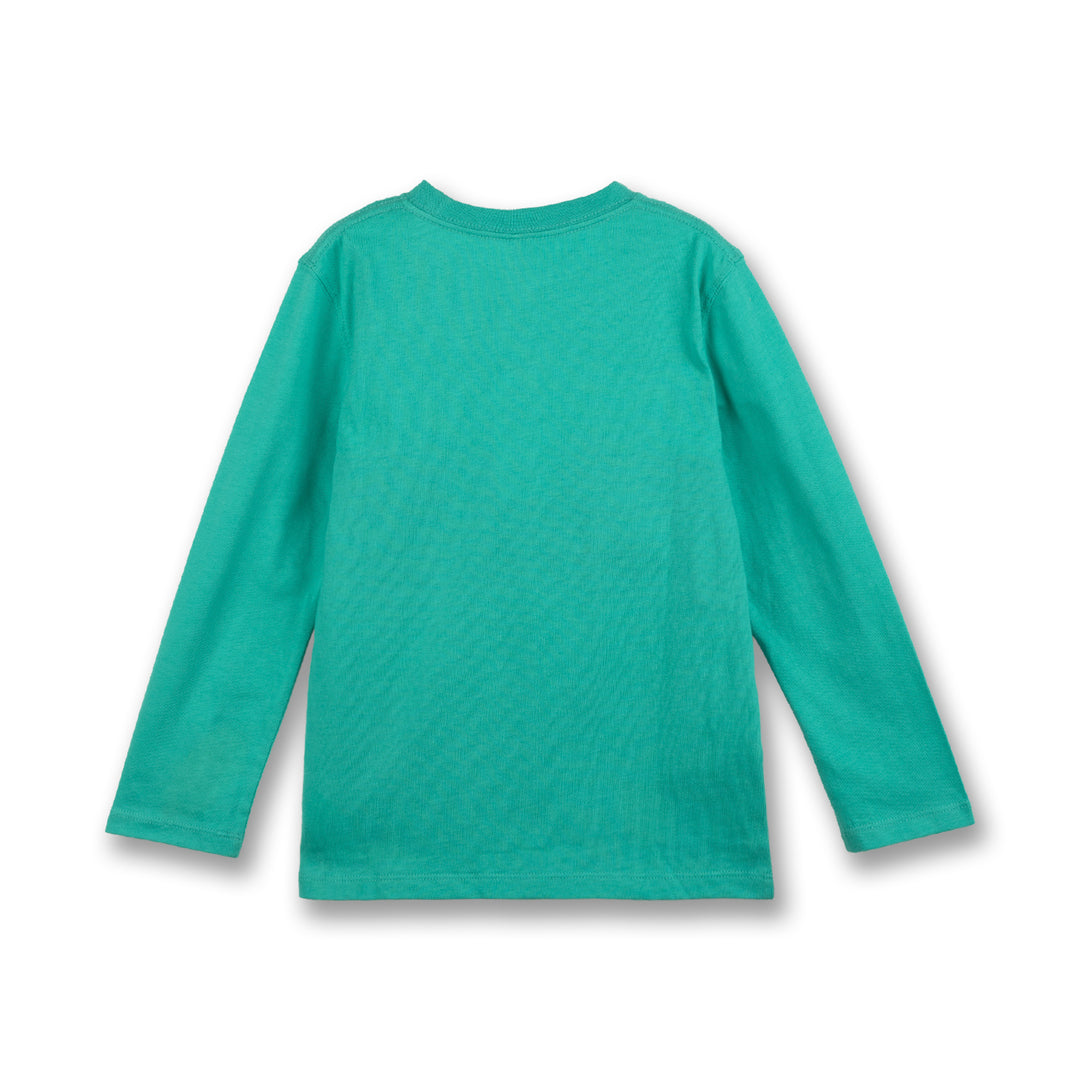 Poney Boys Green Cut & Sew Long Sleeve Tee