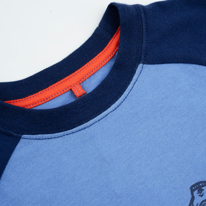 Poney Boys Blue Poppy Dino Friends Long Sleeve Tee