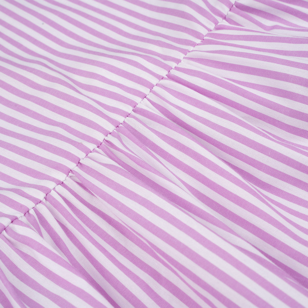 Poney Girls Purple Striped Long Sleeve Blouse