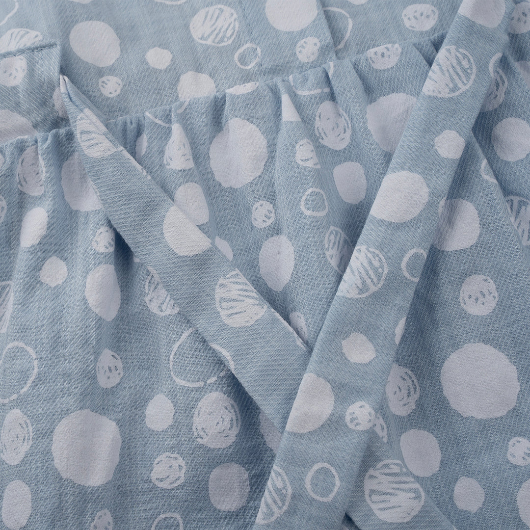 Poney Girls Light Blue Blueish Bubbles Long Sleeve Blouse