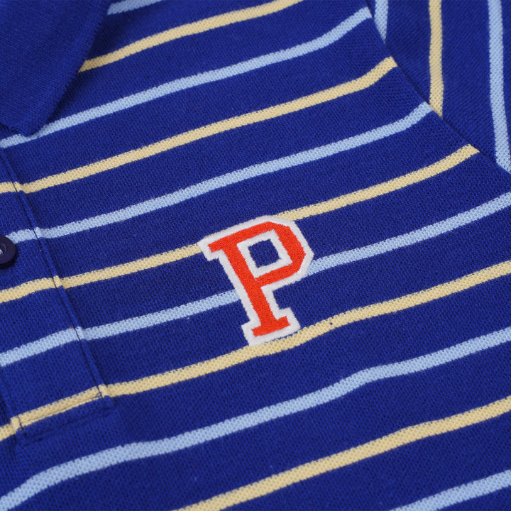 Poney Boys Navy Yard Dye Stripe Short Sleeve Polo
