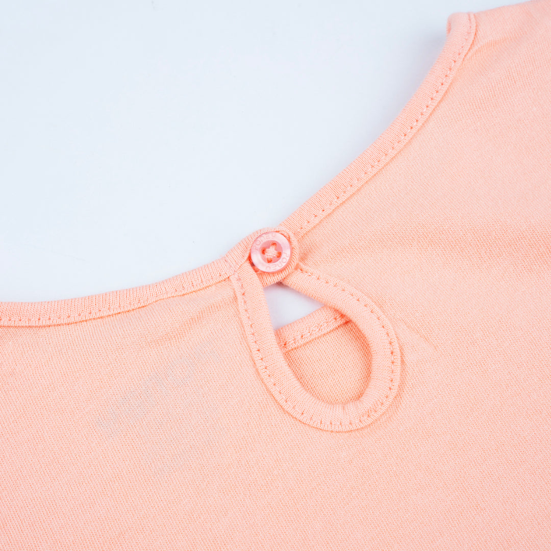 Poney Girls Light Orange Ballerina Bunny Long Sleeve Tee