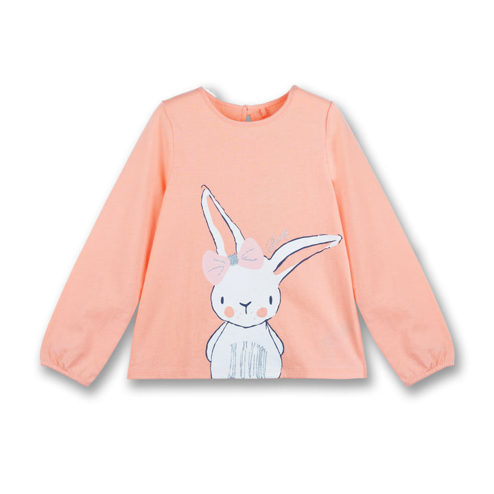 Poney Girls Light Orange Ballerina Bunny Long Sleeve Tee