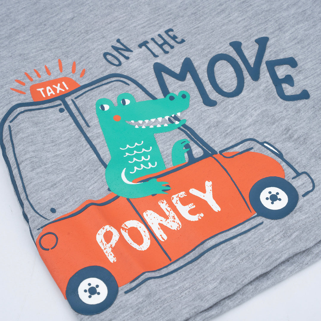 Poney Boys Melange Gator Taxi Cab Short Sleeve Tee