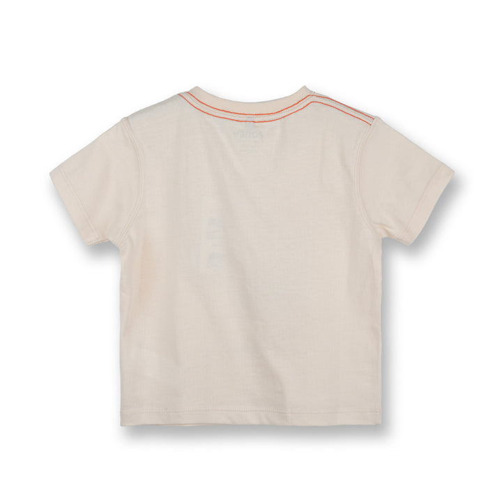 Poney Boys Beige Firefighter Saurus Short Sleeve Tee